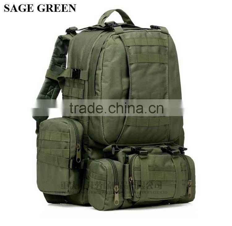 50L Camo Trekking Bag Military Camping mountain top backpack