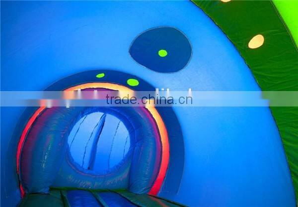 0.55mm pvc tarpaulin inflatable tunnel train capacity 10 persons
