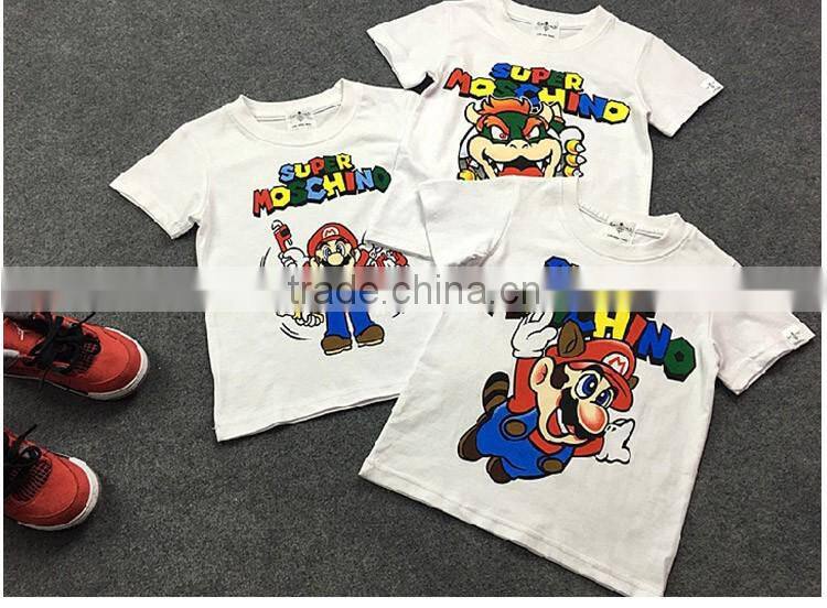 Lovely Summer Soft Family Clothing Cartoon Printed Children T-Shirt For Promotion