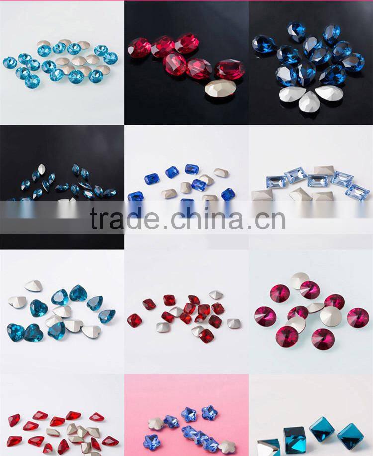 deluxe high quality K9 quality orange color 16x16 mm pointback square shaped rhinestone for fashion bracelet