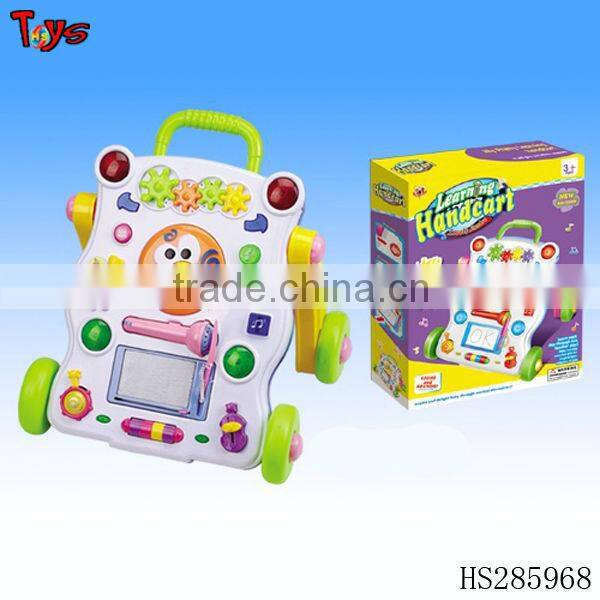 Top quality recorder baby toys with music and light baby handcart