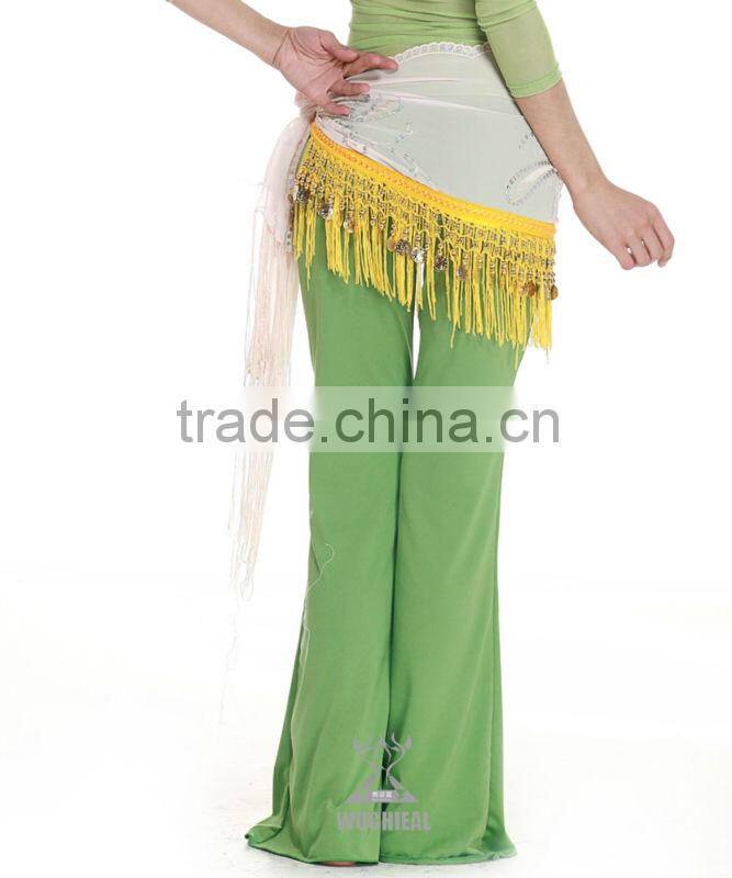 Cheap Comfortable Cotton Belly Dance Black Pants for Belly Dance Practice (QC10012)