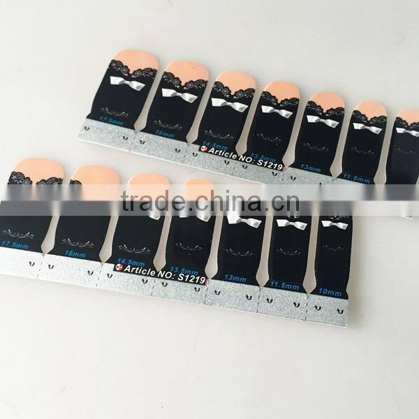 Custom hot sale Valentine'Day nail sticker cute nail art decals wedding bow dot nail wrap