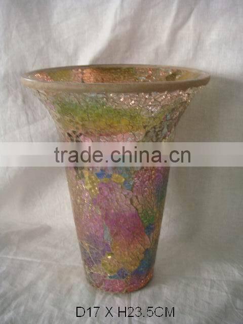 Mosaic glass vase