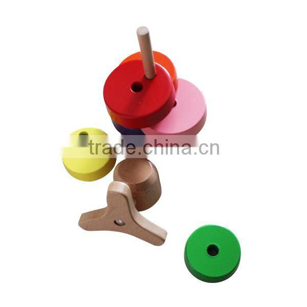 Multi colour wooden block toys for kindergarten