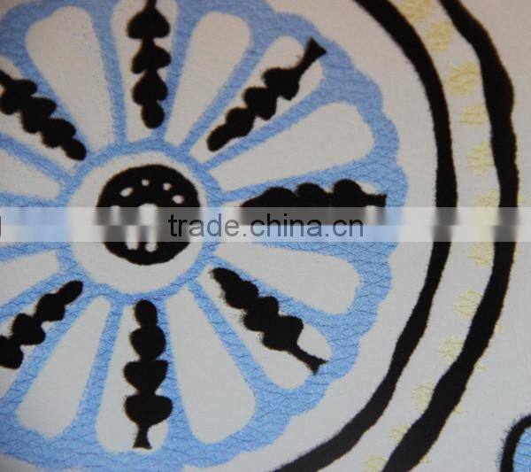 PU flocked leather for home furniture, sofa and bag usage, have many different design