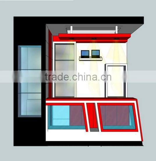 tabletop wooden laptop display shelf and display stand