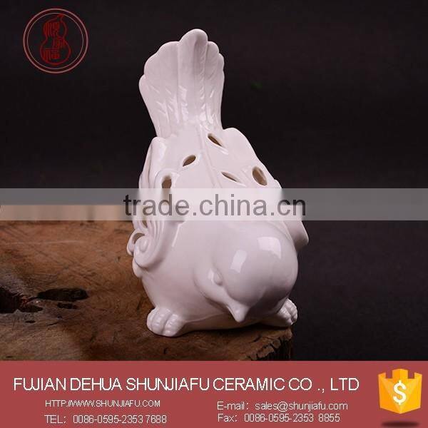 2016 Hollow modern home ornaments white porcelain artificial birds for crafts
