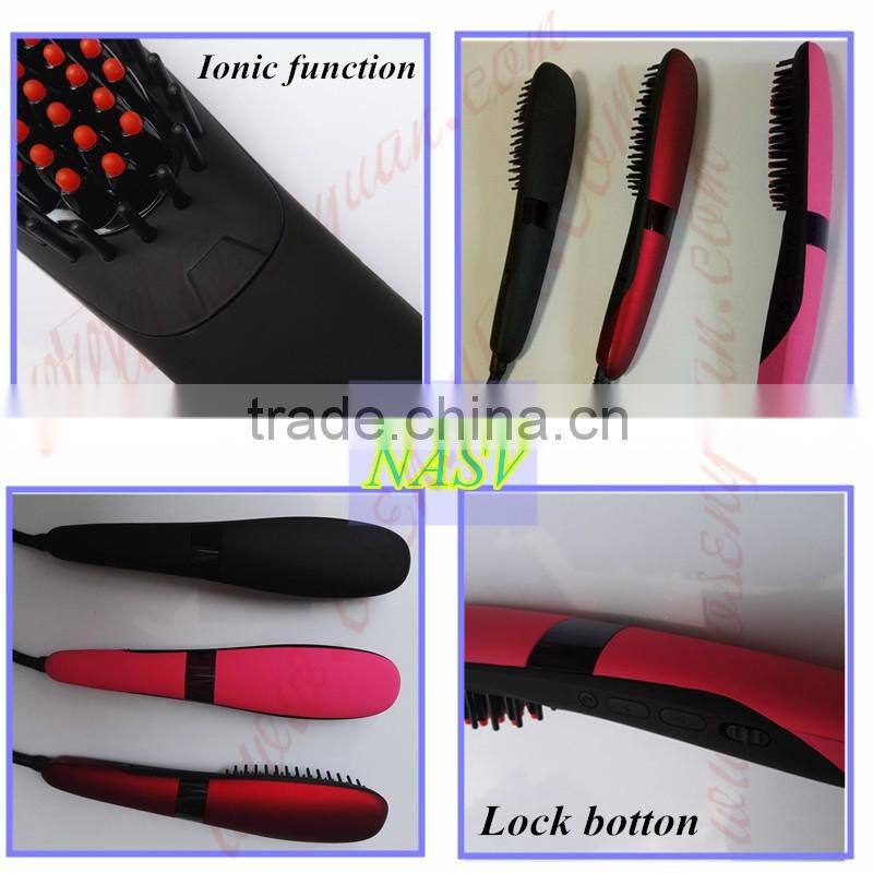 100% original Lcd Hair straightener brush Comb