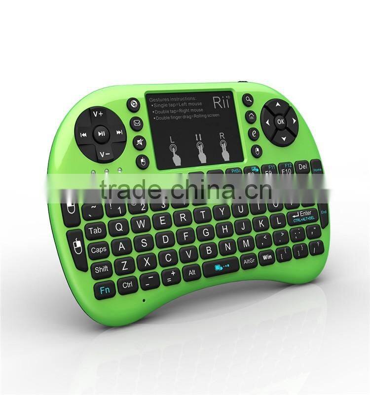 Rii I8 air mouse with Touchpad for PC and TV 2.4ghz wifi mini wireless keyboard air mouse fly mouse