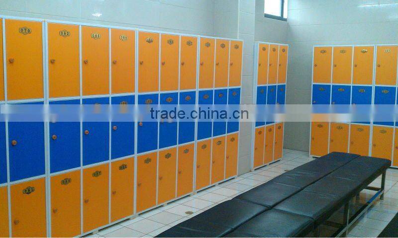 Plastic Locker in Orange and Blue