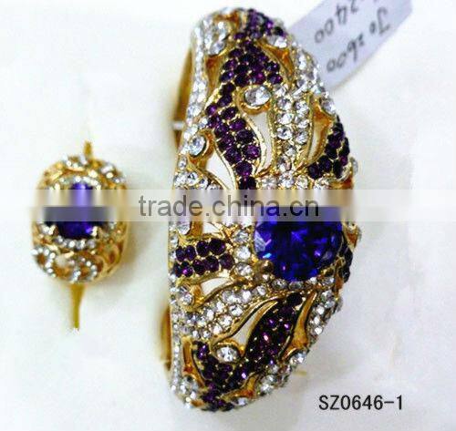 Wholesale moroccan jewelry murano glass bracelet rigid bracelets with strass