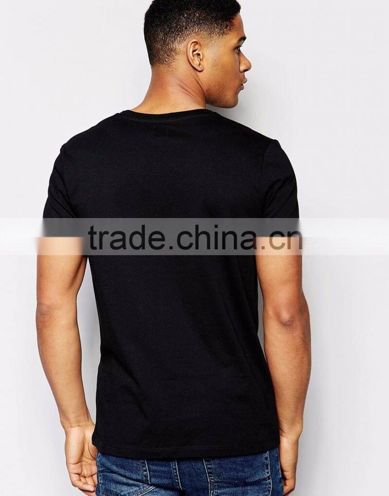 Daijun OEM men v neck wholesale 100%cotton high quality blank plain t-shirts