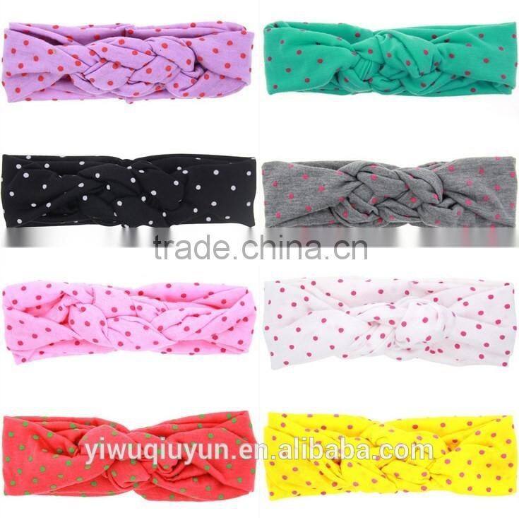 Baby Bohemia Elastic Stamp Bow Hairband Print Flower Bowknot Headband Turban Rabbit Knot Headdress Hair Accessories