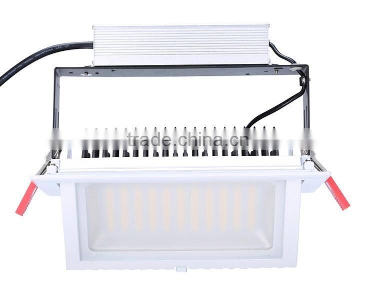 5 years warranty 100lm/w 38w rectangular led downlight tuev