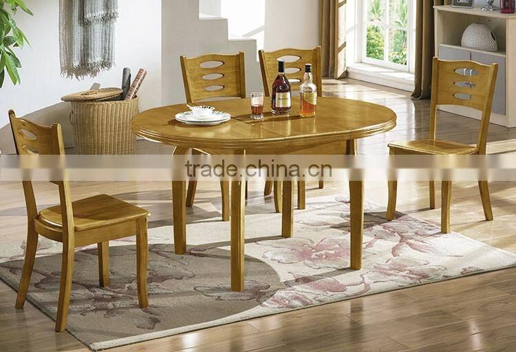 Hotsale extendable round/oval solid wood dining table
