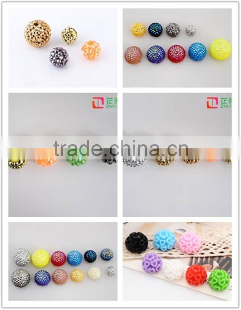 resin sew on stone round shape with Fish scales red color flatback rhinestone beads