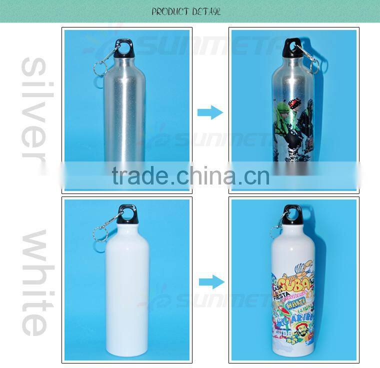 Sunmeta factory supply blank 750ml sublimation aluminum sports bottle(LH-04)