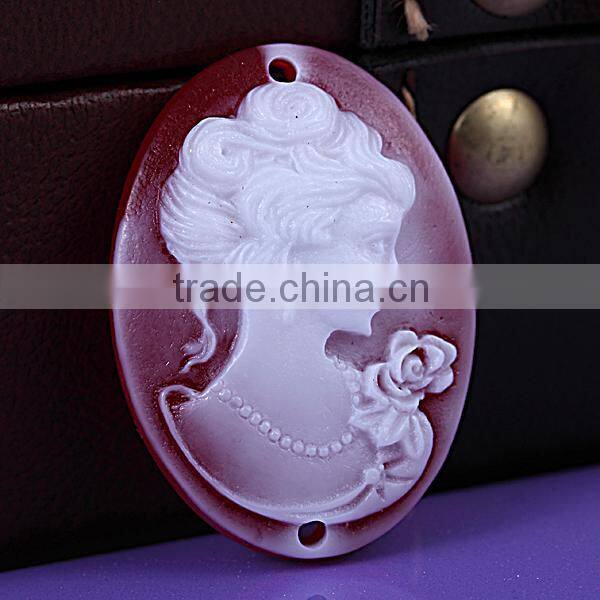 2015 resin emstone cabochons,wholesale gemstone cabochons with two hole cameo