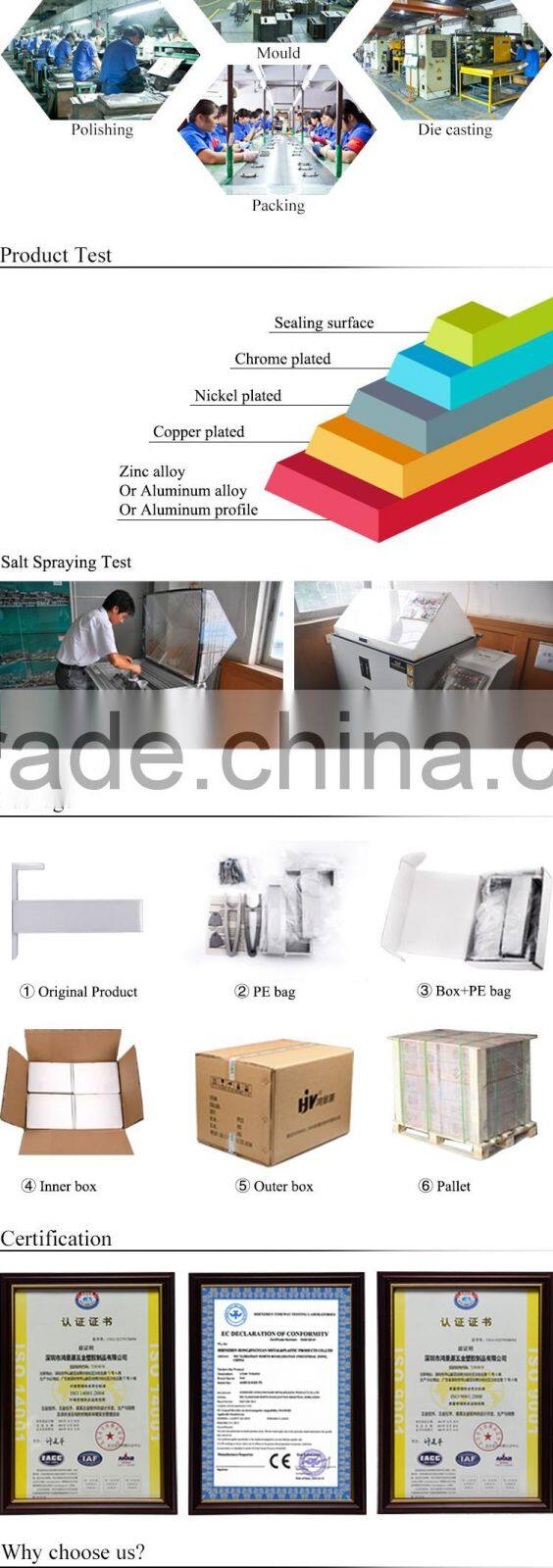 High quality small flat metal aluminum glass holding clips