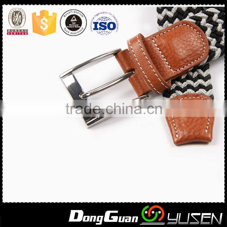 Unisex Canvas Woven Pin Bucklle Men Women Elastic Stretch Waist Belt