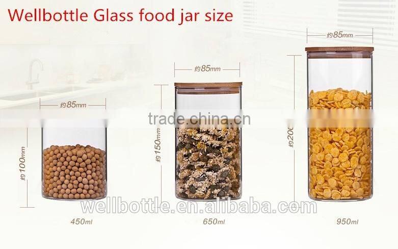 honey jar packaging online shopping glass jar with lid with bamboo lid glass candy jar