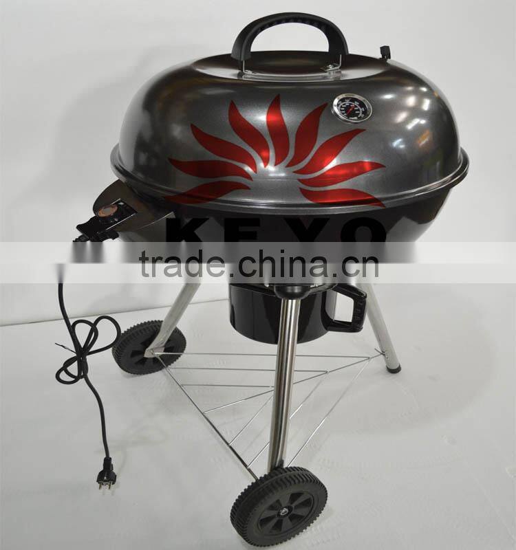 Electric induction battery operated bbq grill with hot pot