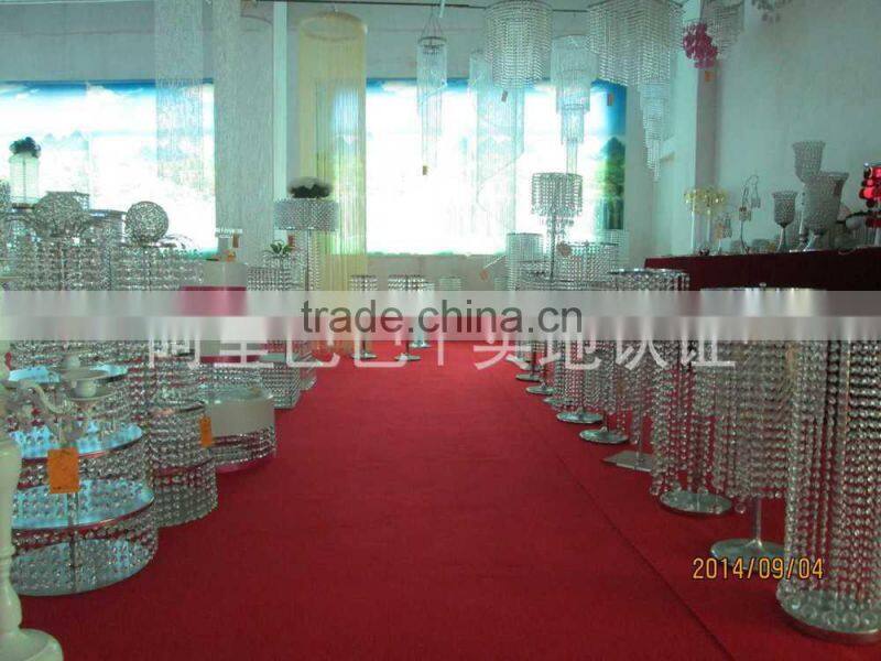 Wholesale crystal bead hanging and metal money box for wedding centerpieces