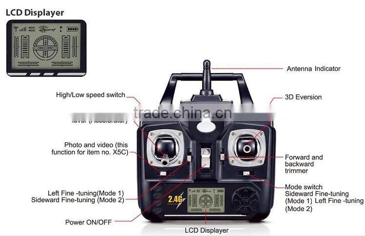 2016 Best gifts Toy 4ch Syma Rc Drone X5c Uav Airplane With 2mp Camera