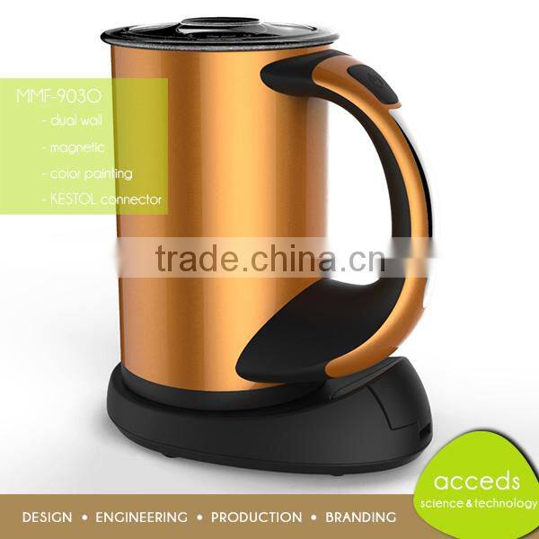 High Quality 240ml Blue Color Plastic Milk Frother Machine