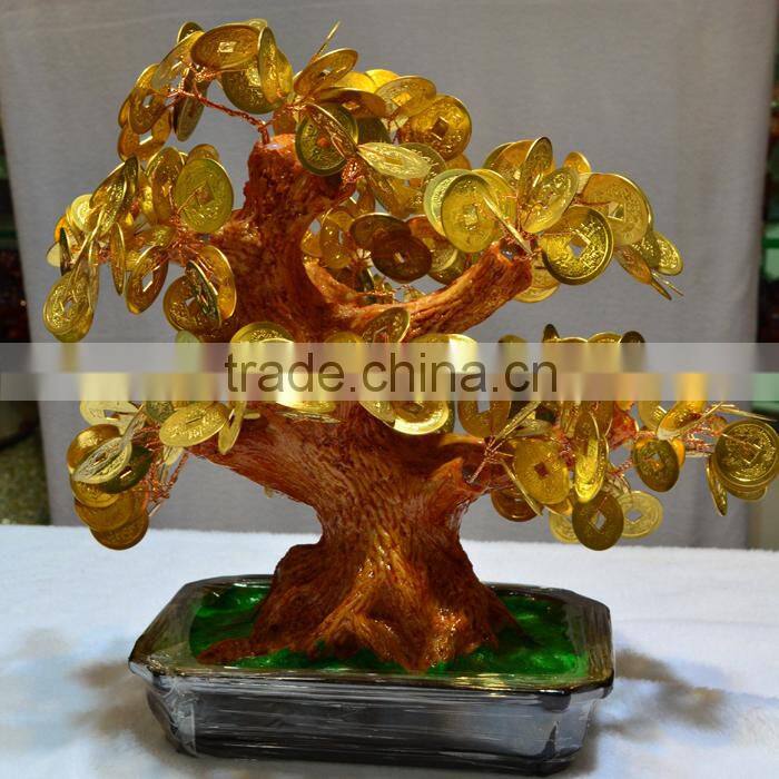 new fashion golden tree full of traditional Chinese coin tree