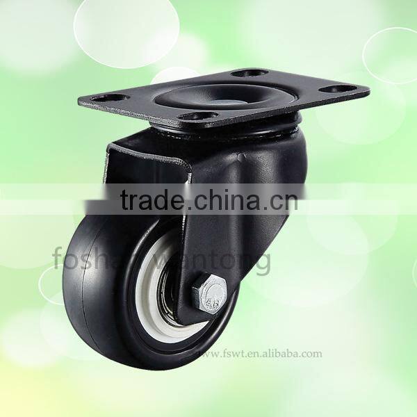 2.5 inch Suitcase Caster With Total Brake, PU Furniture Caster