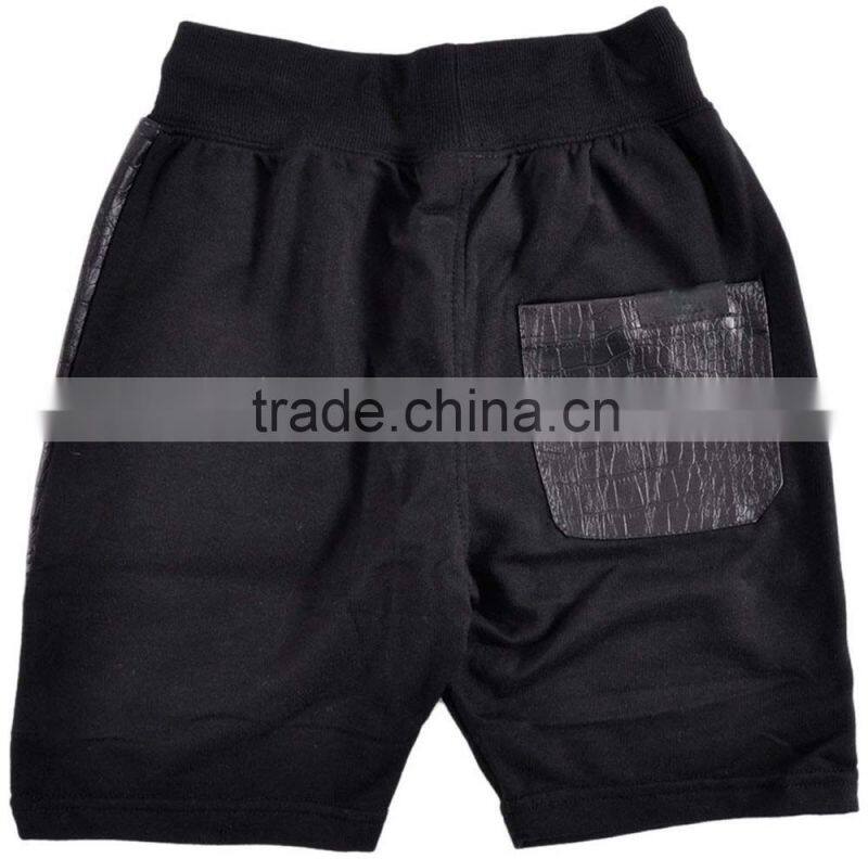 PU Leather Snake Skin French Terry Tee Shirt Shorts Set