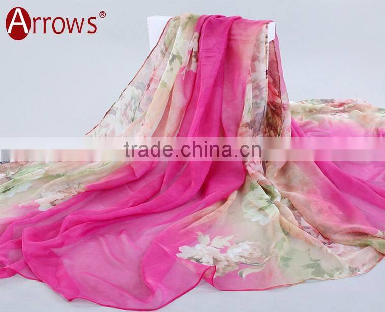 Good Quality Imitated Silk Fabric Women Ladies Scarf Shawls Wraps Poncho for Decoration Seaside
