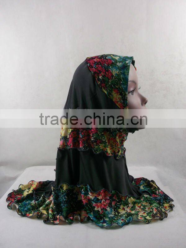 2014 new muslim hijab,whole sale Muslim hijab,latest muslim hijab with flower,