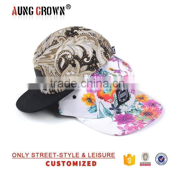 Hip Hop Flat Brim Blank 100% Cotton Snapback Hat