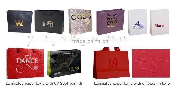 Color printing beautiful recyclable paper bag for gift