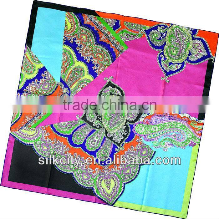 Printing Silk 90*90cm Twill Scarf