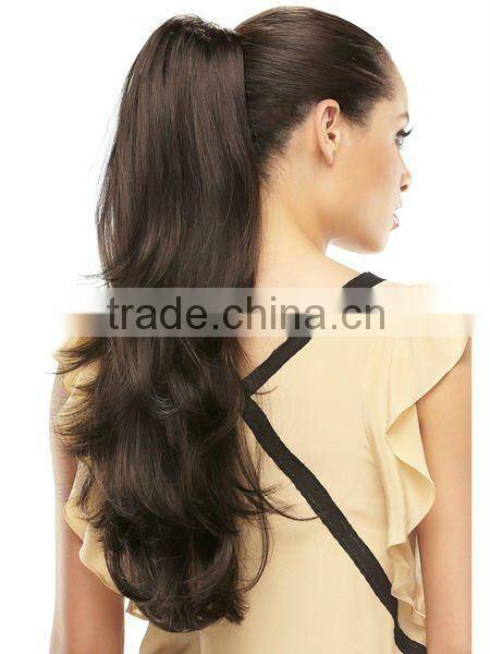 Discount beautiful long black synethetic hair ponytail