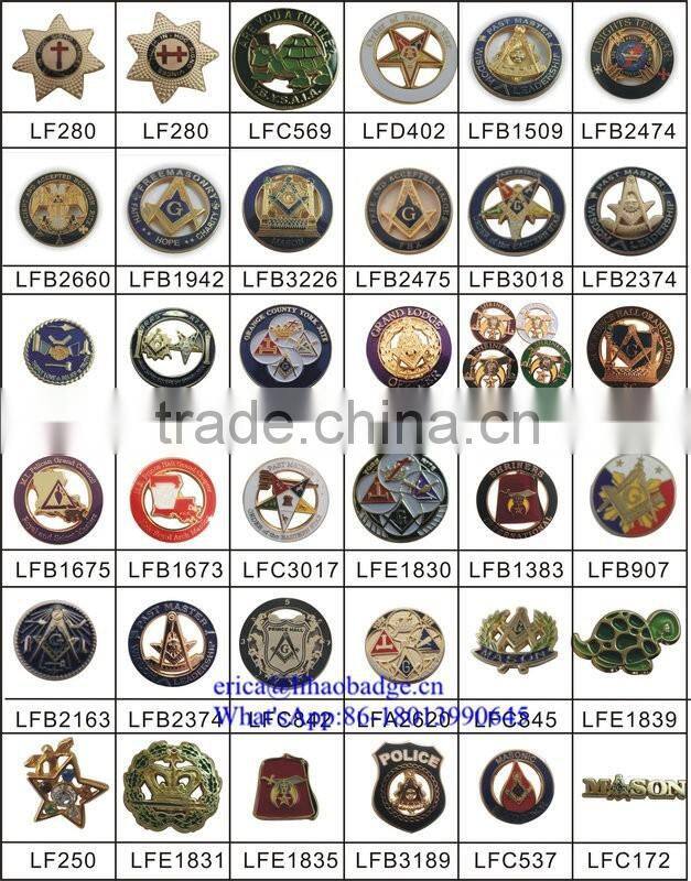 2016 New promotional item metal Masonic keyring cheap masonic key chains, gold masonic keyholder