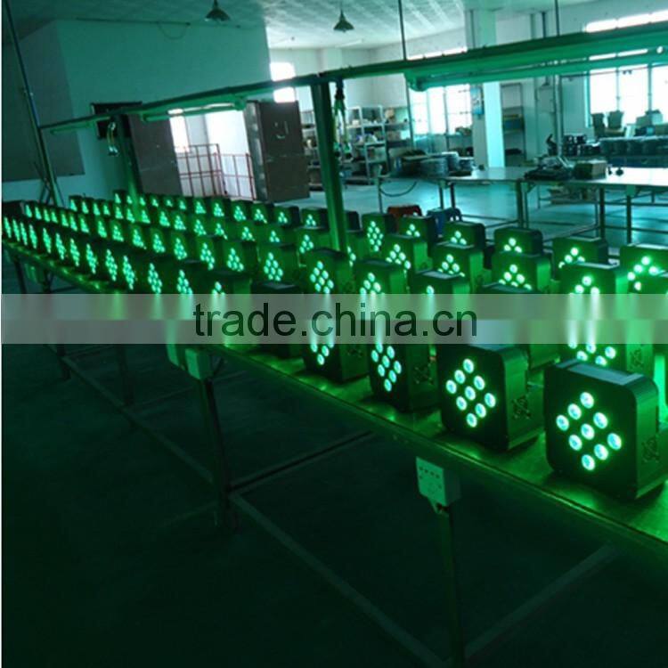 Mobile Stage DJ Par Quad IR WIFI 9*8W 10W 12W RGBW 4 IN 1 LED Rechargeable Battery Wireless Slim Flat Uplight