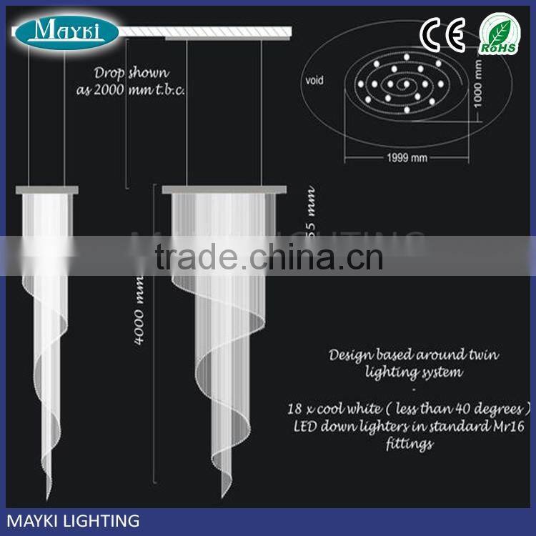 2016 Guangzhou new designed Colored glass chandeliers and decorative chandelier