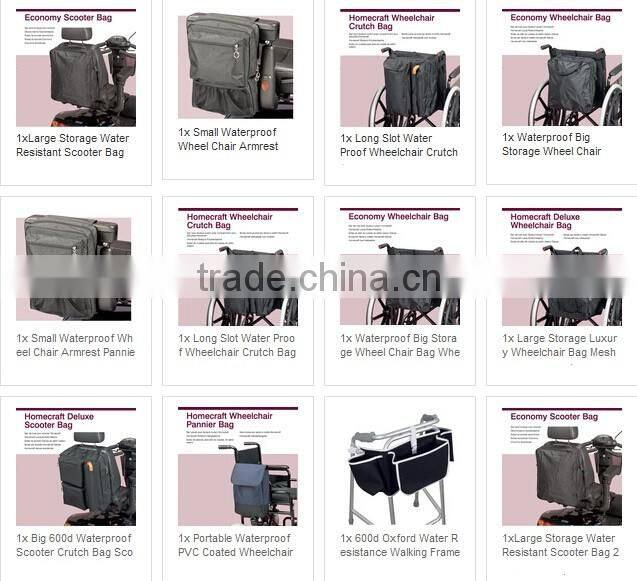 Rehabilitation Therapy Supplies Waterproof Big Storage 20L Economy Wheelchair Bag for Older Person