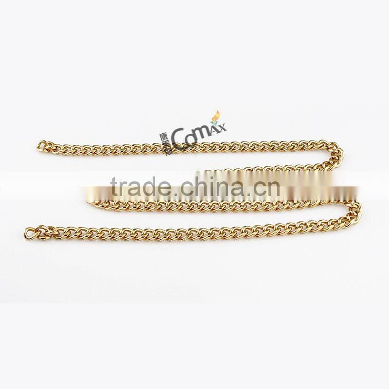 European feature metal 18K shining gold chain for handbag