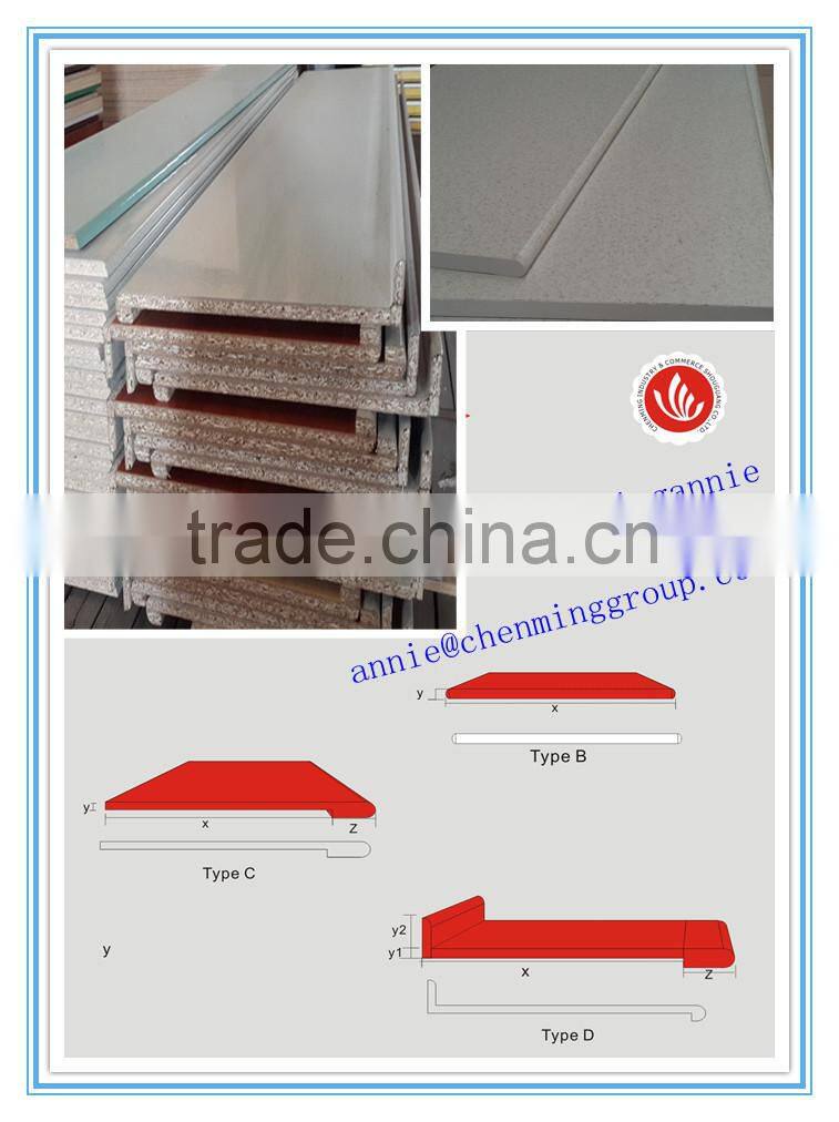 marble color HPL finished work top