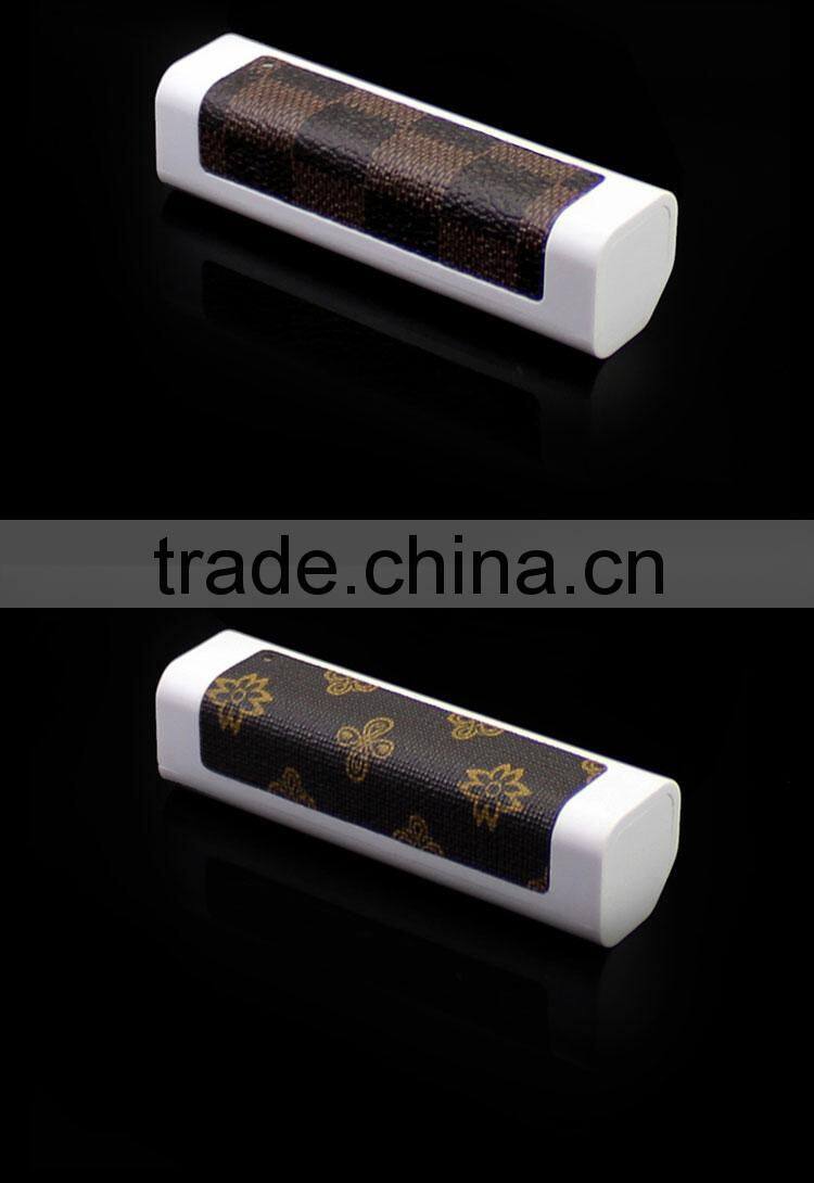 2016 new mini leather 2600mah usb portable power bank with ce fcc rohs