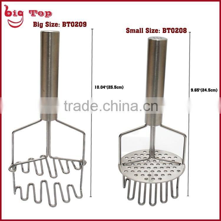 BT0208 Double Layer Stainless Steel Potato Press With Wire Head Potato Ricer Fruit Press