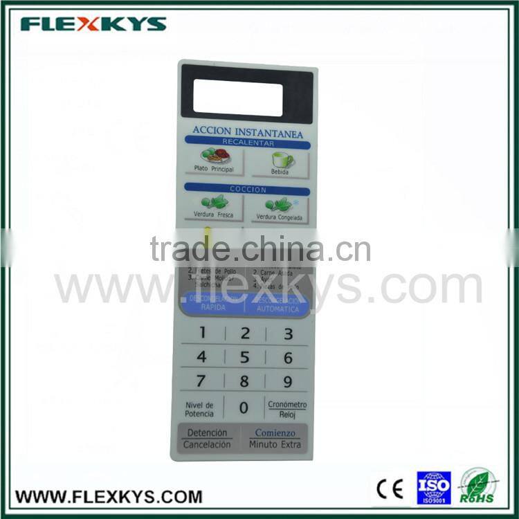 LCD window mirco wave oven membrane switch