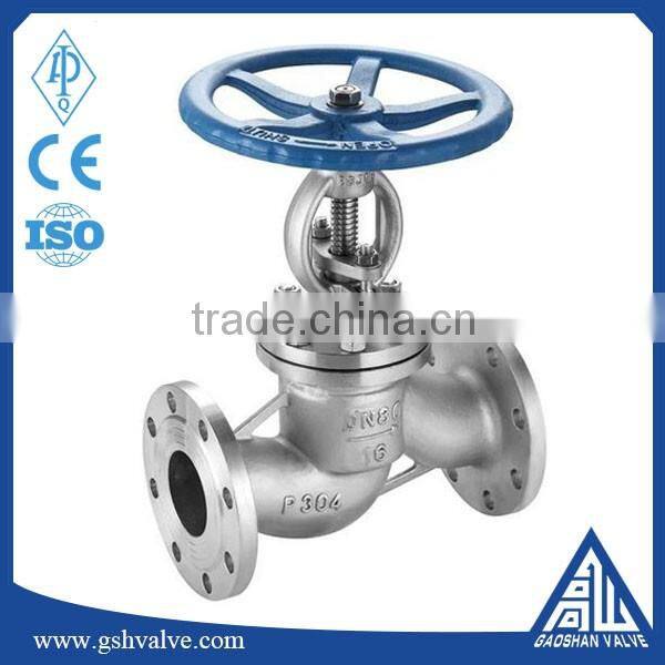 Stainless steel manual flange type bellow globe valve