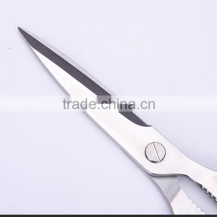 SS16001 -2016 New style and style 8.5" high quality full stainless steel kitchen scissors with TPR handle